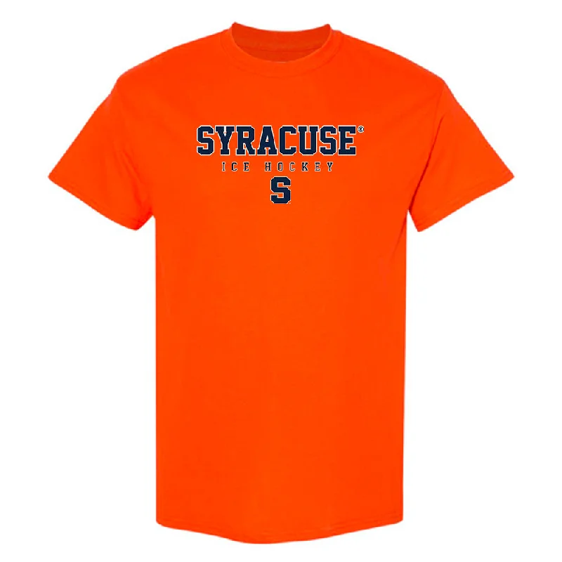 Syracuse - NCAA Women's Ice Hockey : Bryn Saarela - Classic Shersey T-Shirt-- Silk Blend Satin Velvet Syracuse - NCAA Women's Ice Hockey : Bryn Saarela - Classic Shersey T-Shirt-- Silk Blend Satin Velvet