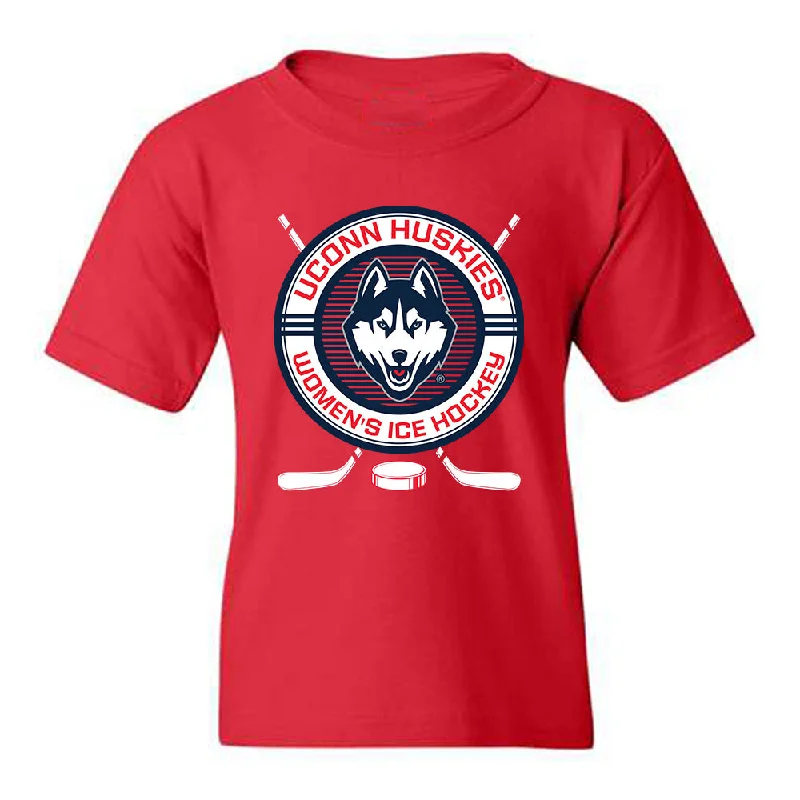 UConn - NCAA Women's Ice Hockey : Kyla Josifovic - Sports Shersey Youth T-Shirt-- Hooded Caped Shawl Collar UConn - NCAA Women's Ice Hockey : Kyla Josifovic - Sports Shersey Youth T-Shirt-- Hooded Caped Shawl Collar