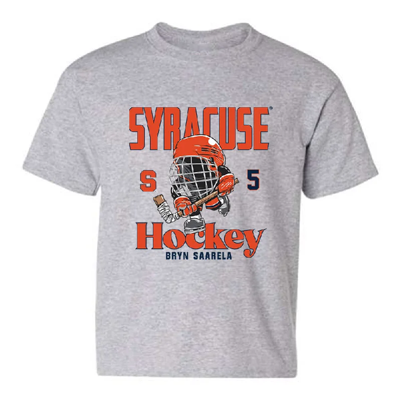 Syracuse - NCAA Women's Ice Hockey : Bryn Saarela - Fashion Shersey Youth T-Shirt-- Collared Crew Neck Turtle Neck Syracuse - NCAA Women's Ice Hockey : Bryn Saarela - Fashion Shersey Youth T-Shirt-- Collared Crew Neck Turtle Neck