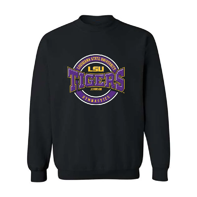 LSU - NCAA Women's Gymnastics : Kaytlyn Johnson - Classic Fashion Shersey Crewneck Sweatshirt Hoodie with Applique Textured Unique LSU - NCAA Women's Gymnastics : Kaytlyn Johnson - Classic Fashion Shersey Crewneck Sweatshirt Hoodie with Applique Textured Unique