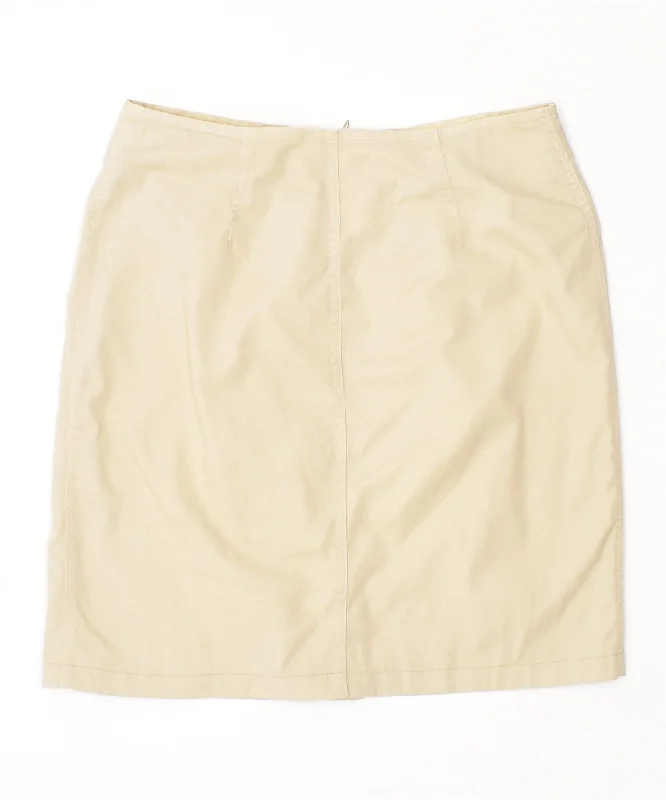 SCULTURE Womens Straight Skirt IT 44 Medium W30 Beige Cotton Vintage silk skirt lustrous SCULTURE Womens Straight Skirt IT 44 Medium W30 Beige Cotton Vintage silk skirt lustrous