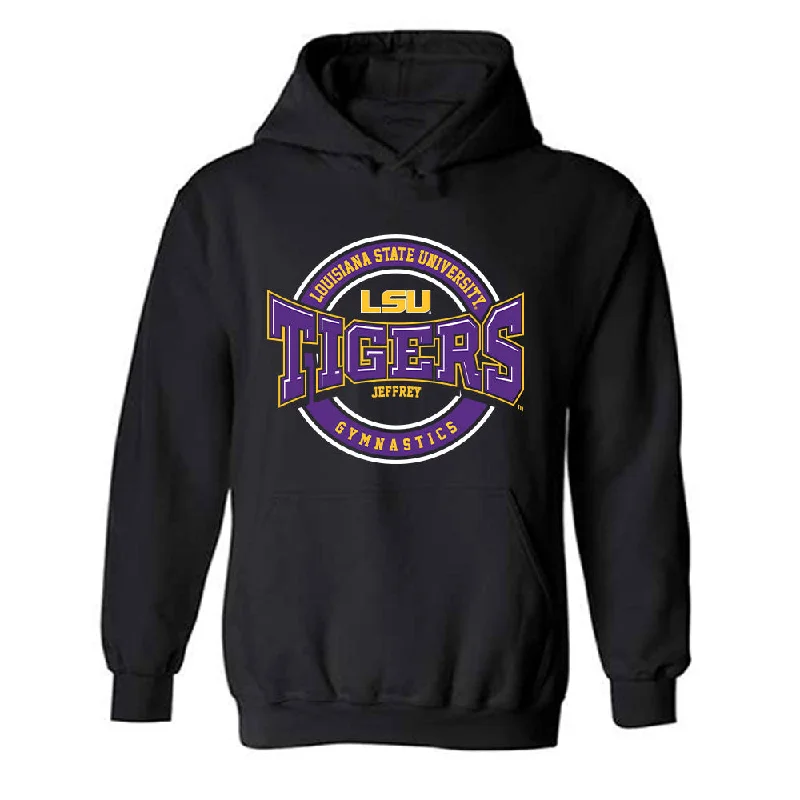 LSU - NCAA Women's Gymnastics : Lexi Jeffrey - Classic Fashion Shersey Hooded Sweatshirt Hoodie with Embroidery Detailed Premium LSU - NCAA Women's Gymnastics : Lexi Jeffrey - Classic Fashion Shersey Hooded Sweatshirt Hoodie with Embroidery Detailed Premium