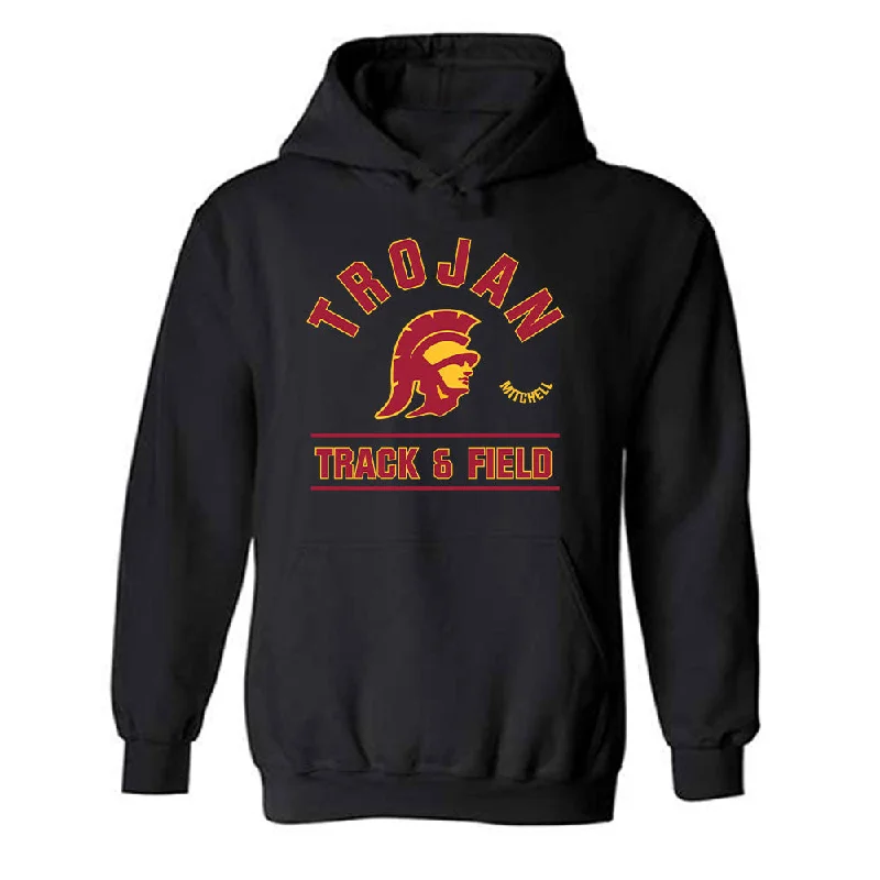 USC - NCAA Women's Track & Field : Matteo Mitchell - Classic Fashion Shersey Hooded Sweatshirt Hoodie with Stripes Bold Sporty USC - NCAA Women's Track & Field : Matteo Mitchell - Classic Fashion Shersey Hooded Sweatshirt Hoodie with Stripes Bold Sporty