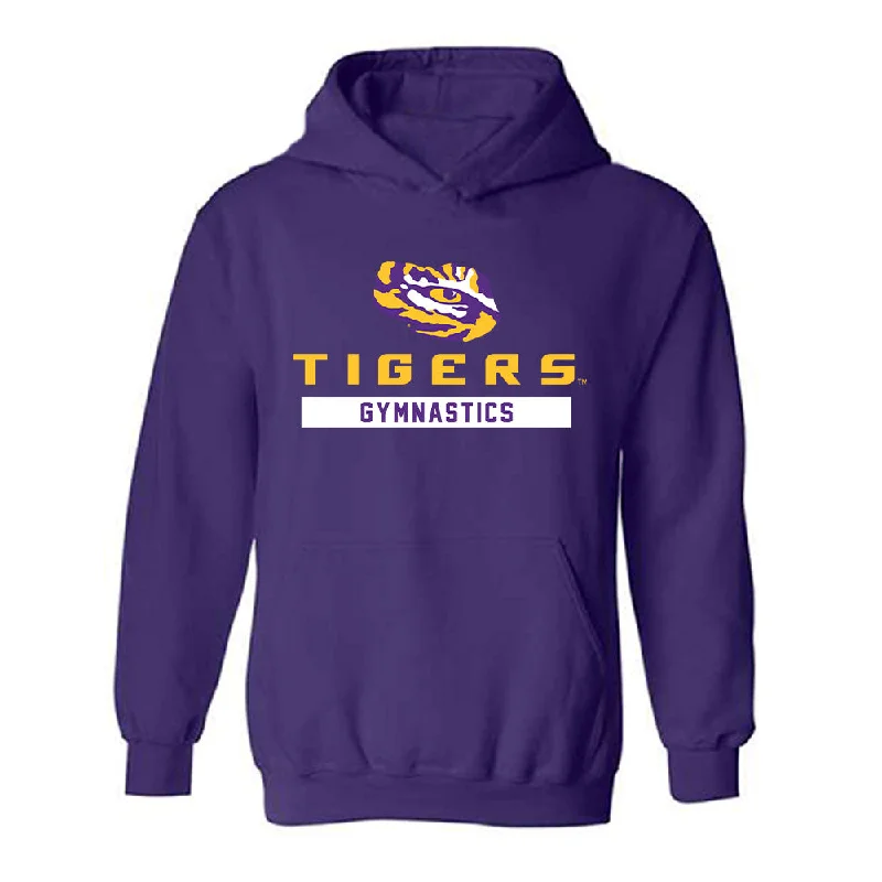 LSU - NCAA Women's Gymnastics : Chase Brock - Hooded Sweatshirt Hoodie with Hem Contrast Bold Stylish LSU - NCAA Women's Gymnastics : Chase Brock - Hooded Sweatshirt Hoodie with Hem Contrast Bold Stylish