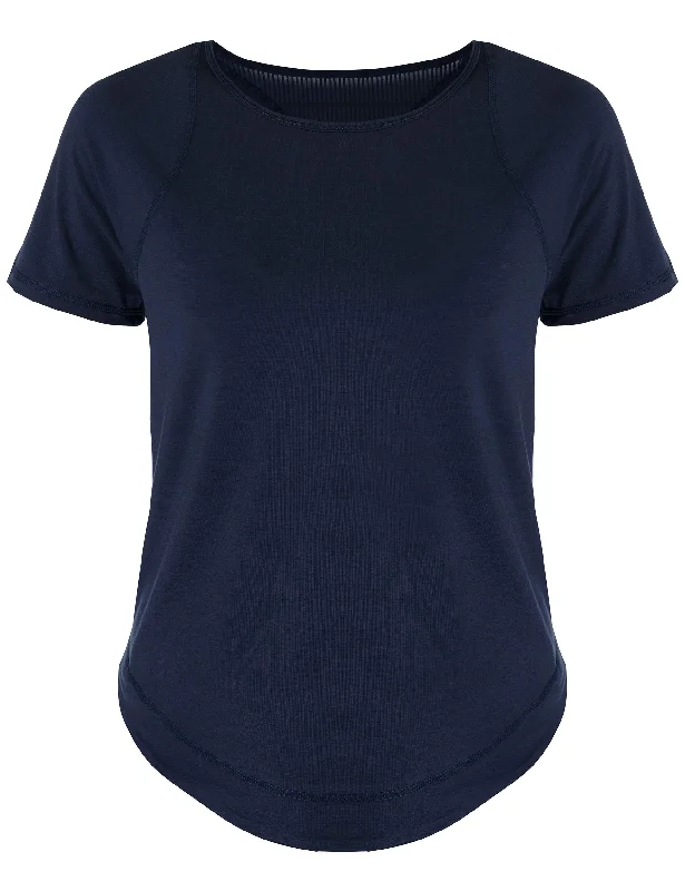 Breathe Easy Running T-Shirt - Navy Blue