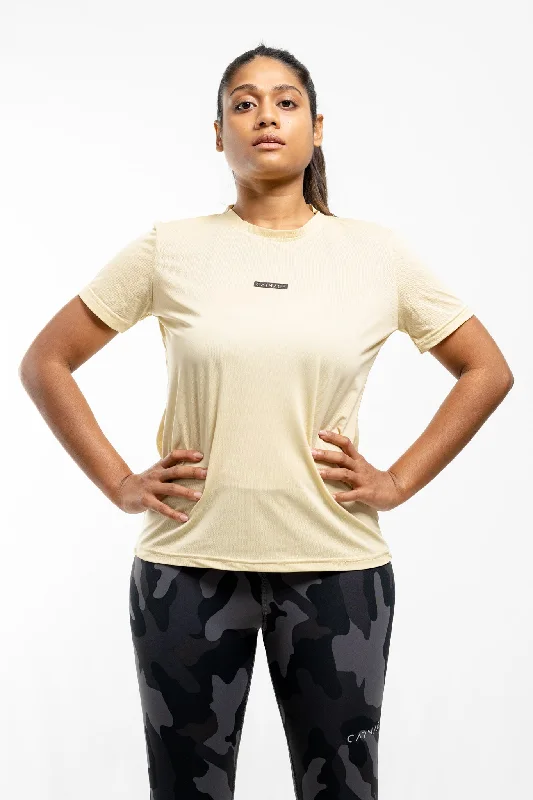 Women's Dry Fit Force Tee - Light Beige