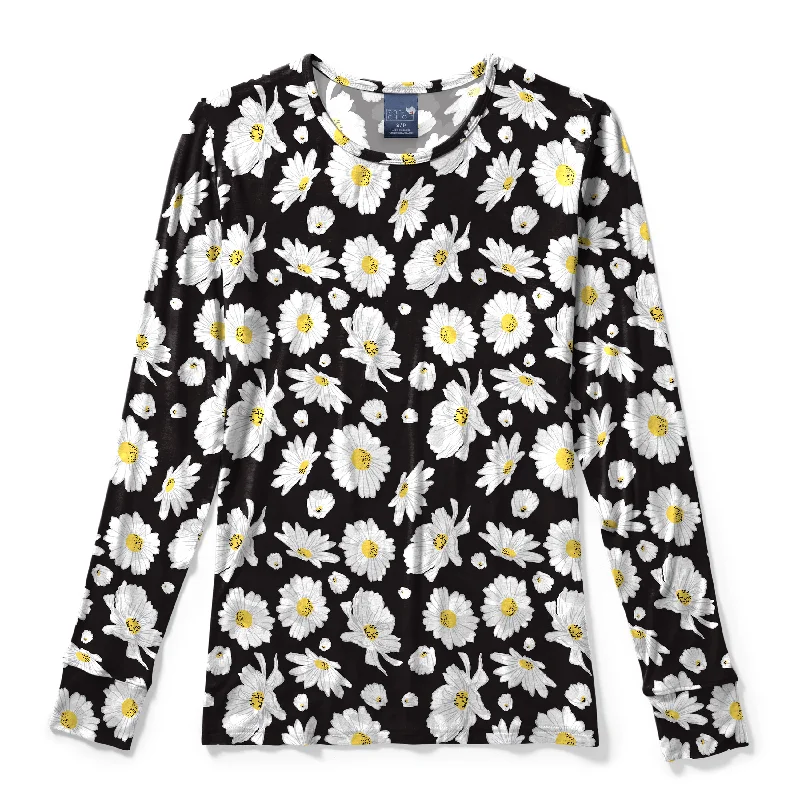 Zoe+Chloe Silky Print Tee - Daisy Crazy Knit