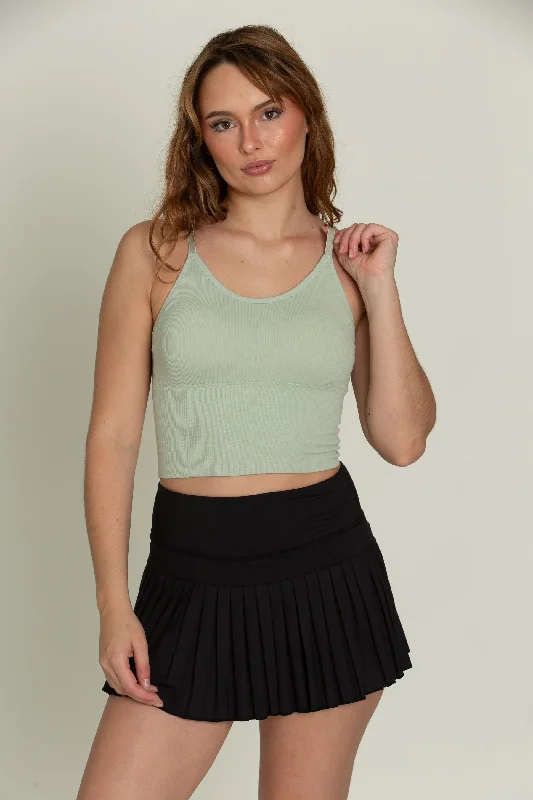 Black Pleated Tennis Skirt