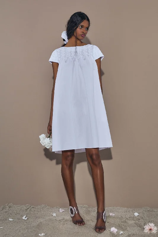 WHITE COTTON DRESS 