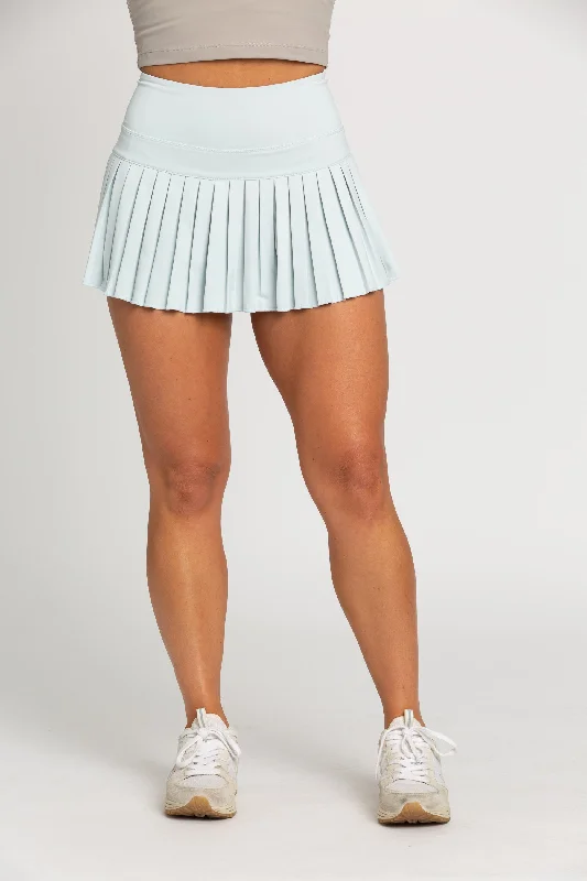 Ice Blue Pleated Tennis Skirt