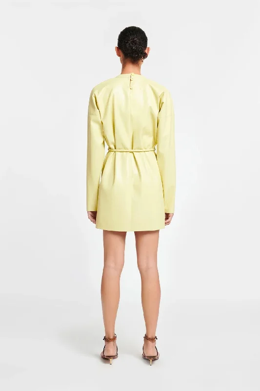 Nanushka Vanessa Mini Dress - Lemongrass