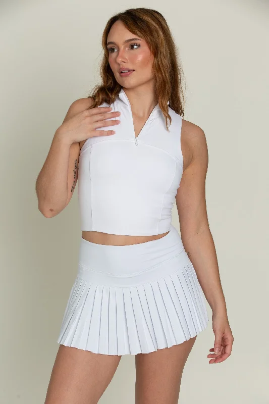 Off-White Pleated Tennis Skirt