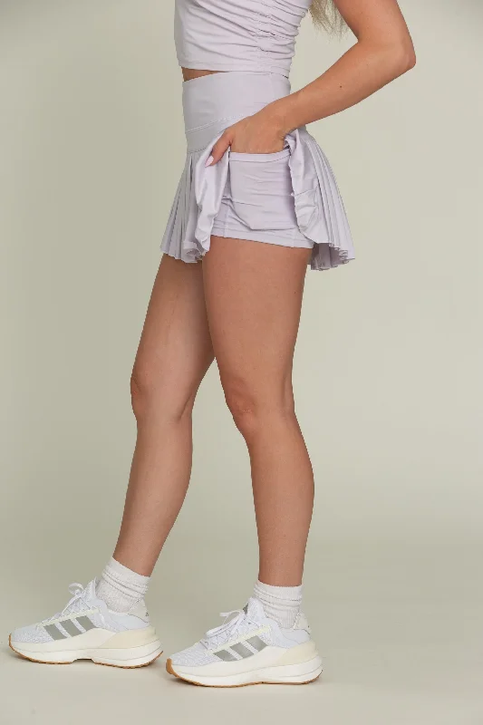 Pale Lavender Pleated Tennis Skirt