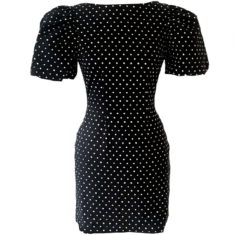 BLACK/WHITE POLKADOT DRESS