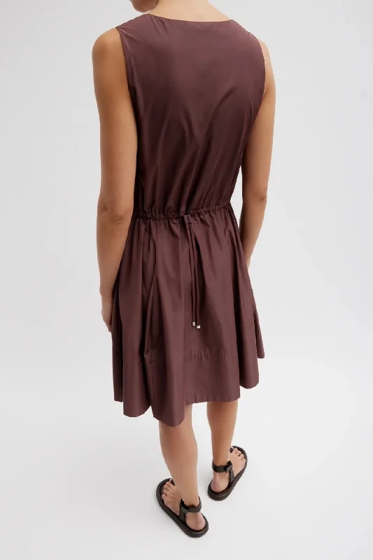 Tibi Italian Sporty Nylon Short Tank Dress - Cinnamon