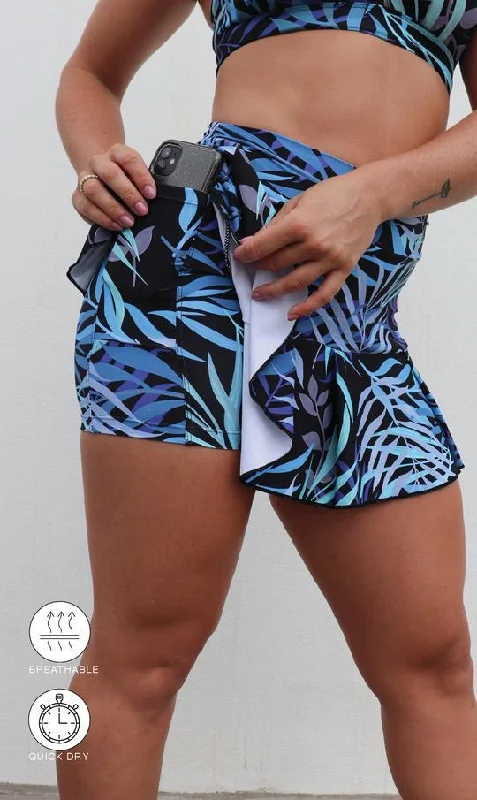 Tropical Palm Skort with Pockets