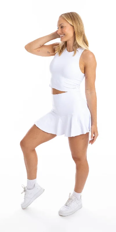 White Eco Skort with Pockets