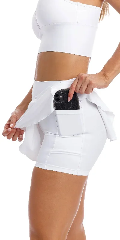 White Skort with Pockets