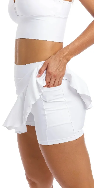 White Skort with Pockets