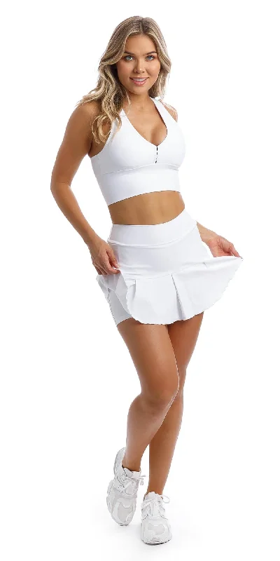 White Skort with Pockets