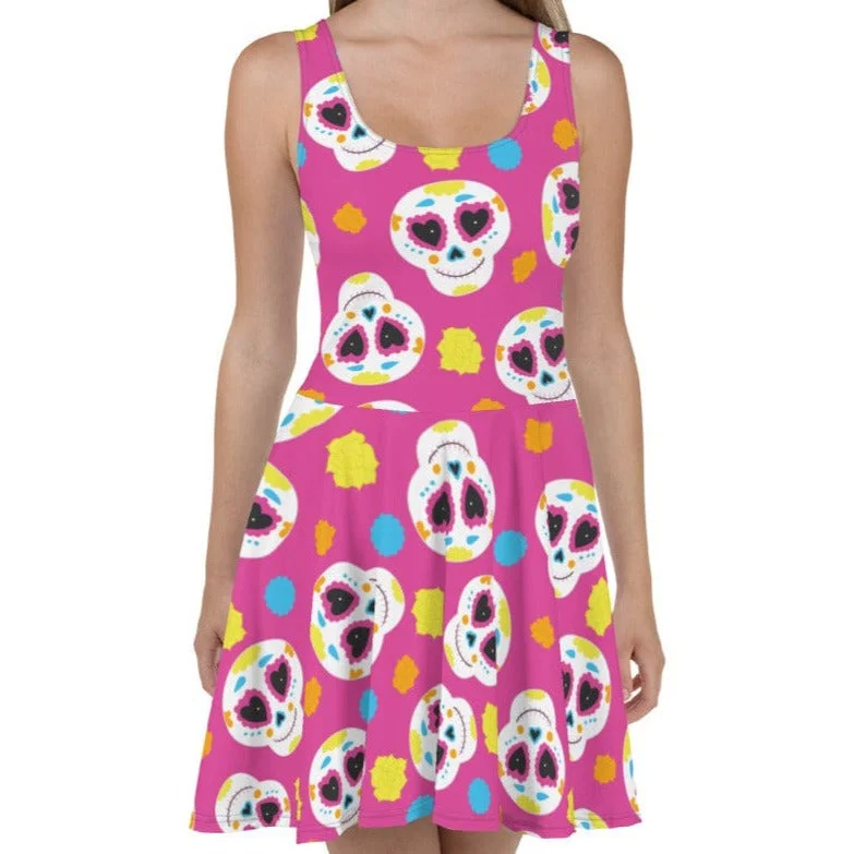 Women's Mexican Sugar Skulls Skater Dress