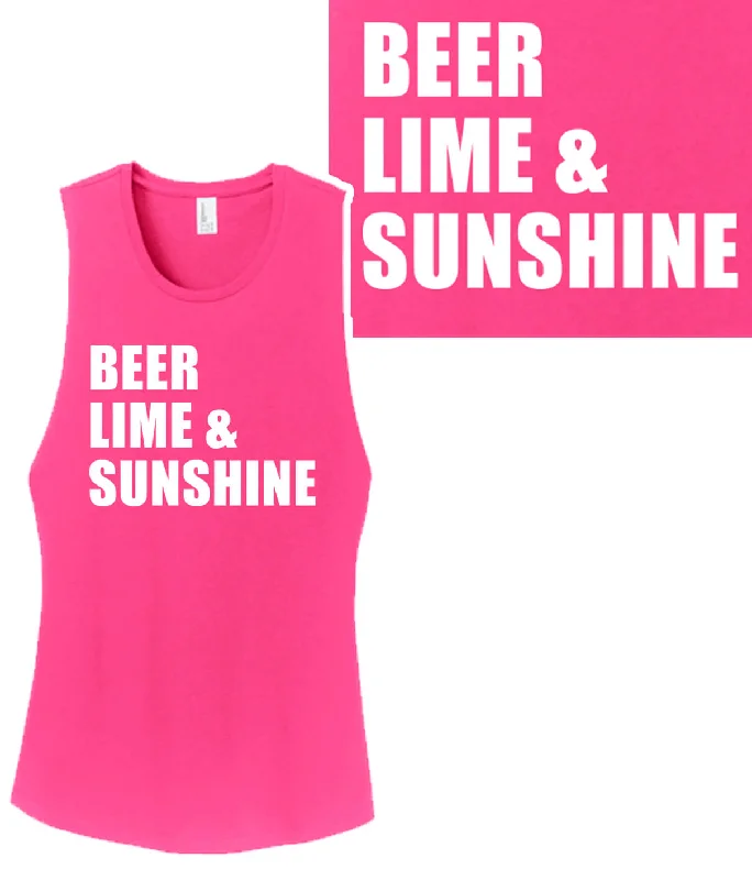 Beer, Lime & Sunshine Women's Muscle Tank Top