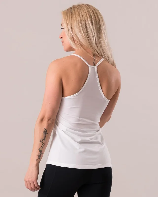 ICIW Spaghetti Tank Top - White