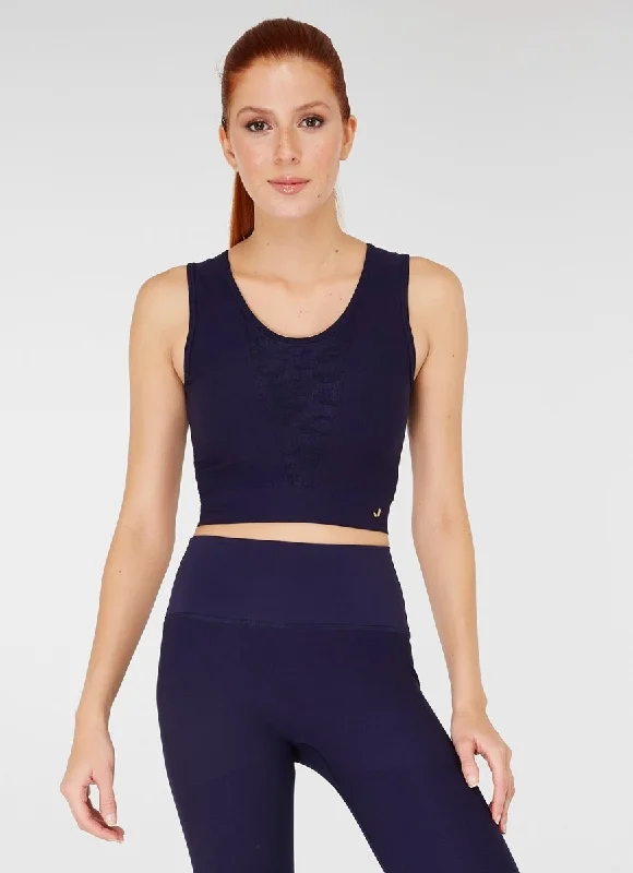 Jerf Seamless Calp Bra - Navy Blue