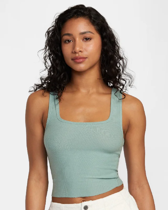 Slate Tank Knit - Green Haze