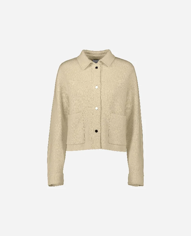 Jacket aus Cashmere-Mischung in Beige