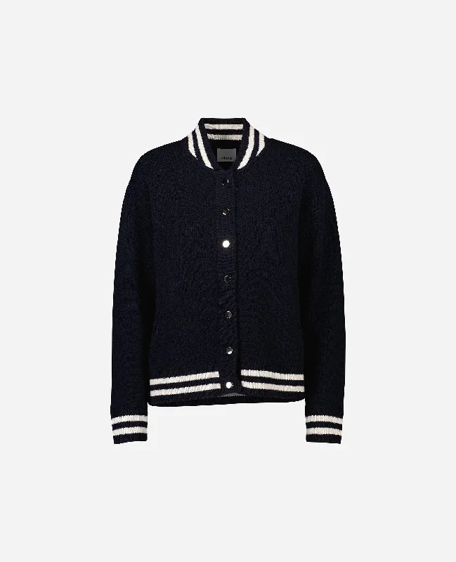 Jacket aus Cashmere-Mischung in Navy