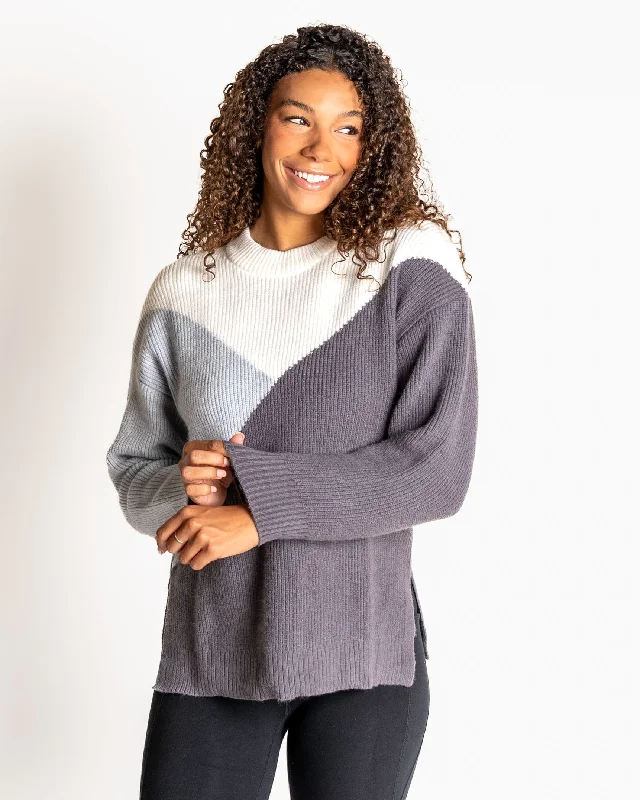 Aspen Sweater - Gray Colorblock