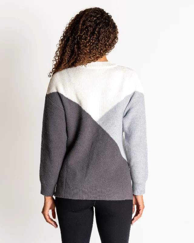 Aspen Sweater - Gray Colorblock