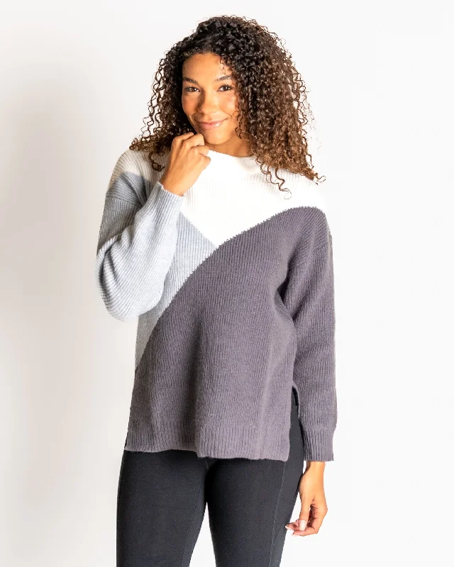 Aspen Sweater - Gray Colorblock