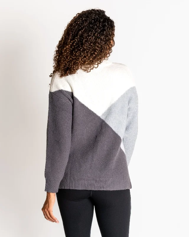 Aspen Sweater - Gray Colorblock