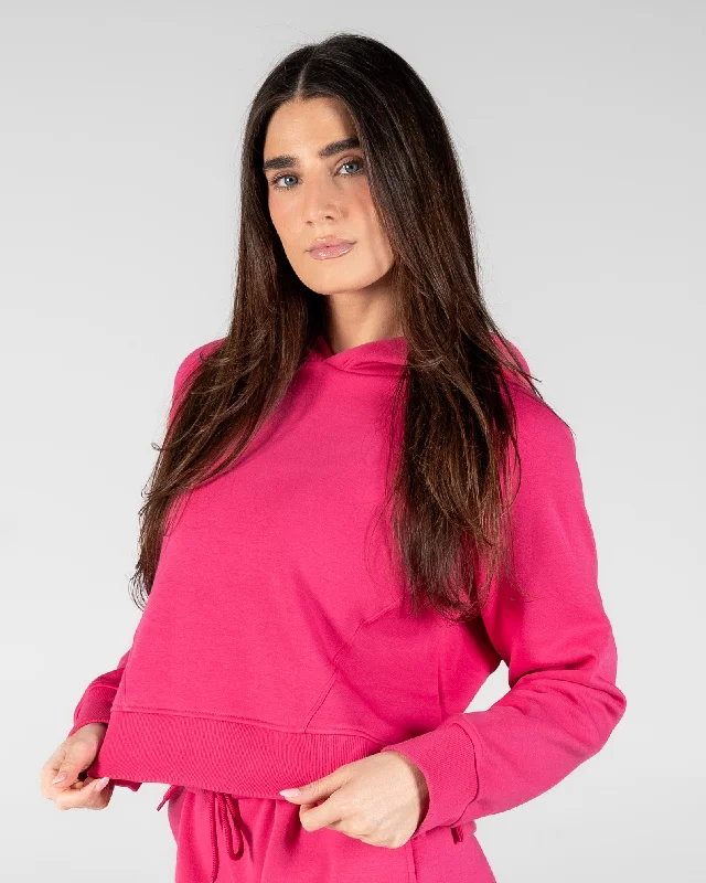 Classic Cropped Hoodie - Hibiscus