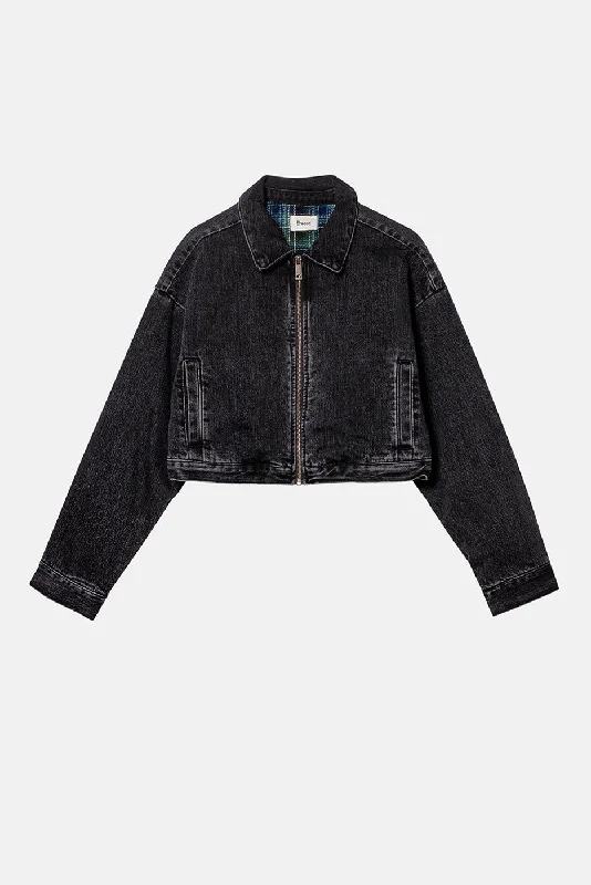 CROP WESTERN DENIM JACKET