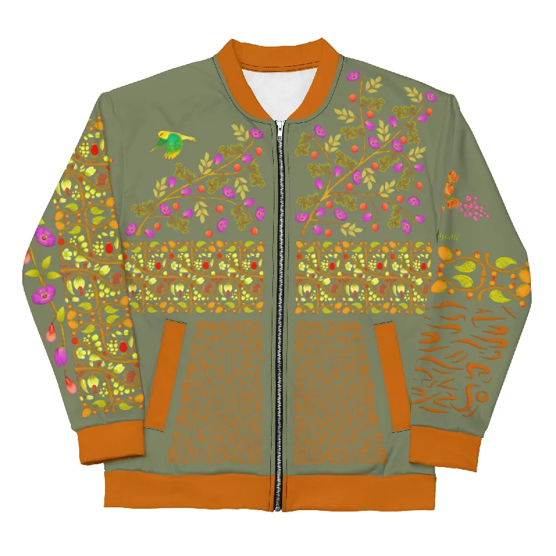 Unisex Bomber Jacket - Hand Painted & Digitally Printed on Finch