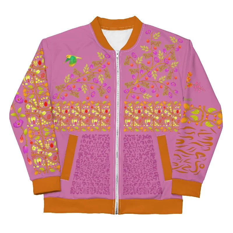 Unisex Bomber Jacket - Hand Painted & Digitally Printed on Hopbush