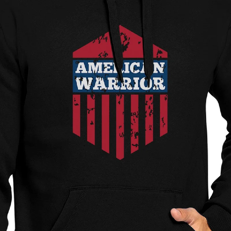 American Warrior Unisex Graphic Hoodie Gift Black Crewneck Pullover