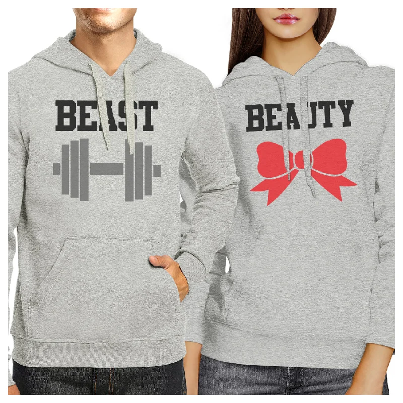 Beast And Beauty Matching Hoodies Pullover Funny Couples Gifts