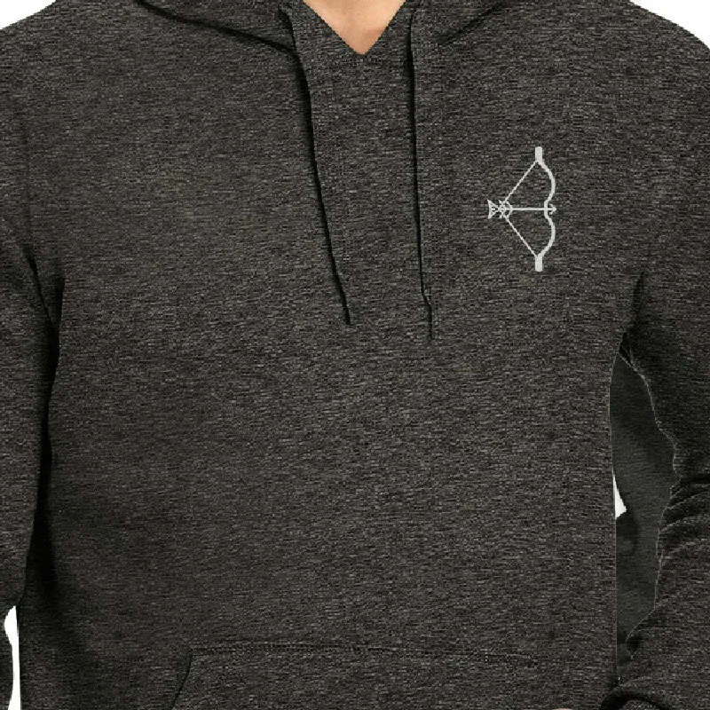 Bow And Arrow To Heart Target Matching Couple Dark Grey Hoodie