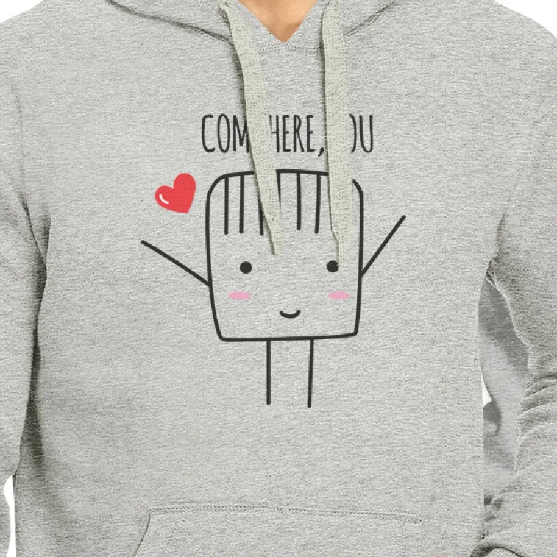 Come Here You Mua Mua Mua Matching Couple Grey Hoodie