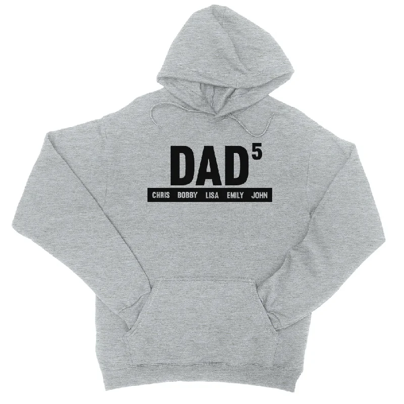 Dad Number Of Children Custom Unisex Personalized Pullover Hoodie