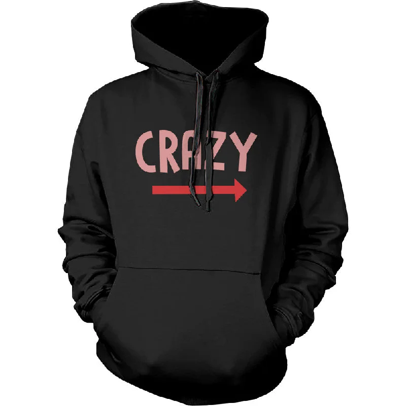 Funny Crazy and Crazier BFF Matching Best Friend Hoodies Front Back Design