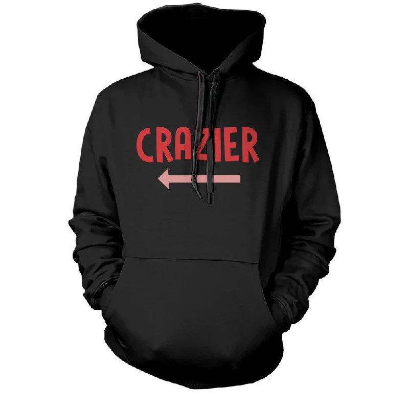 Funny Crazy and Crazier BFF Matching Best Friend Hoodies Front Back Design