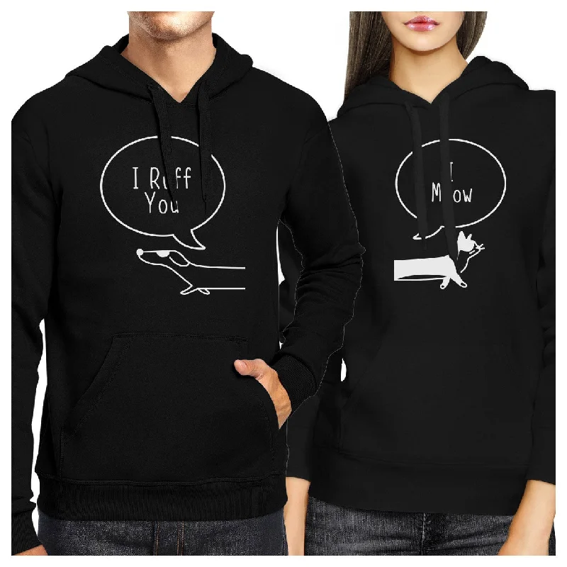 I Ruff You And I Meow Couple Hoodies Christmas Gift For Pet Lovers