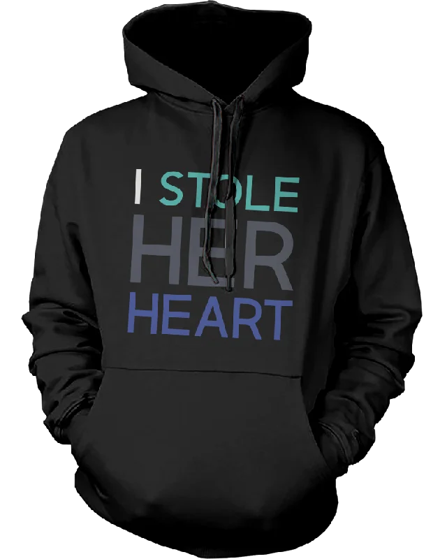 I Stole Her Heart, So I'm Stealing His Last Name Matching Couple Hoodies