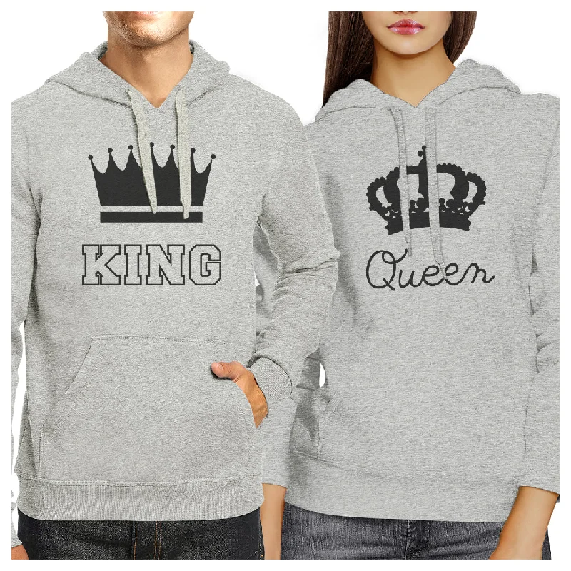 King And Queen Matching Hoodies Pullover Graphic Cute Couples Gifts