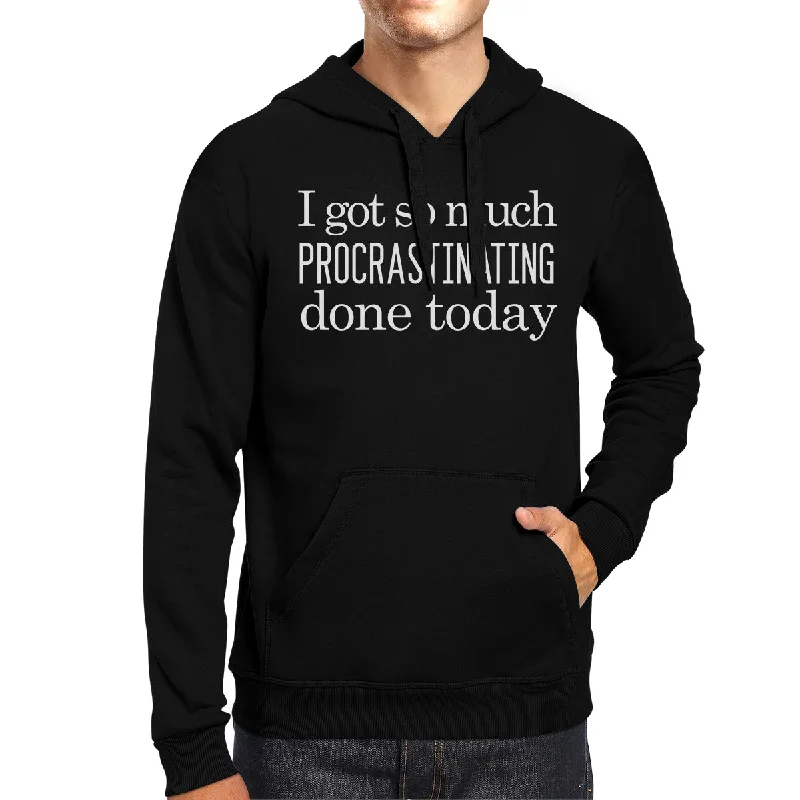 Procrastinating Done Today Black Hoodie